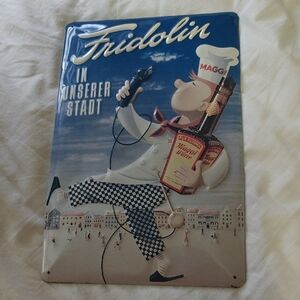 Metal Sign Maggi Germany 11.5x7.5" Vintage